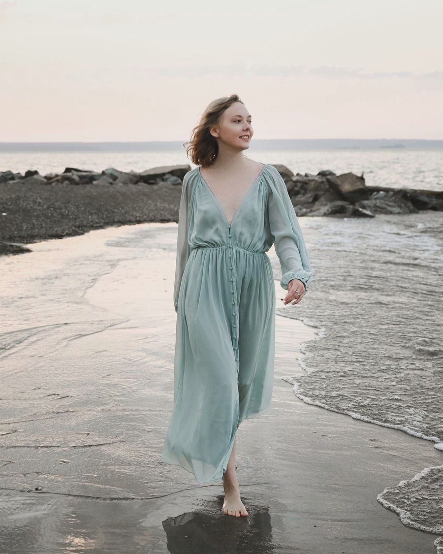Vestido Midi Sálvia